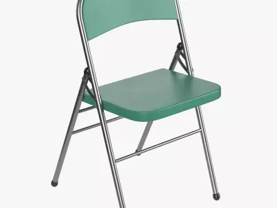 Folding Metal Chair  - Subdivision geometry Low-poly 3D model