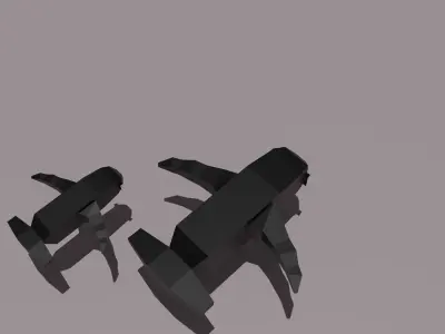 Fish model pair of shoes 3D model