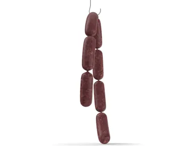 Sausages On Hook 02 3D Model