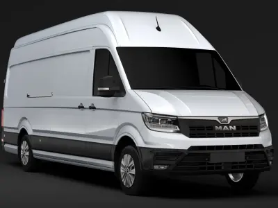 MAN TGE L4H3 Van 2018 3D model