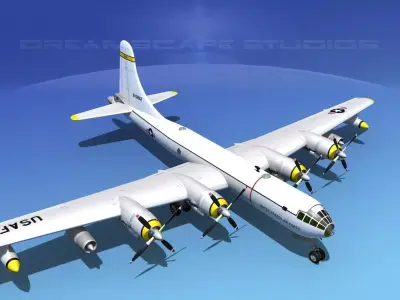 Boeing KB-50 Superfortress Tanker V01 3D model