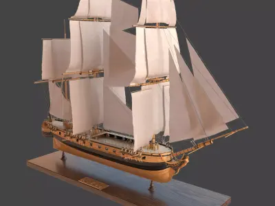 Sailing ship Katrin 3D model