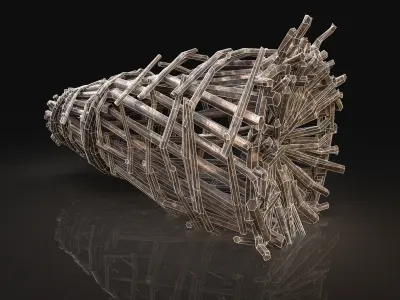 Next Gen AAA Survival Fish Trap Animal Bird Cage Locker Low-poly 3D model