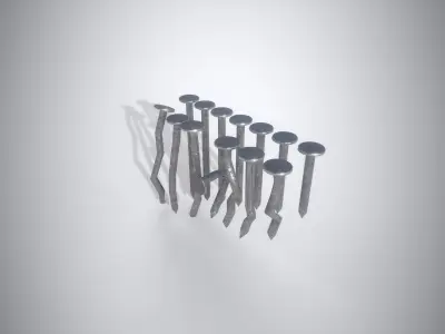 Nails low-poly game ready PBR set of Low-poly 3D model