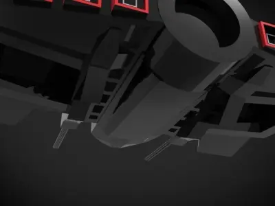 Spaceship 01 Low-poly 3D model