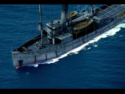 Minelayer Nusret 3D model