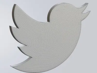 Twitter icon 3D model