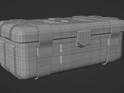 Low-Poly Realistic Military Supply Crate Low-poly 3D model
