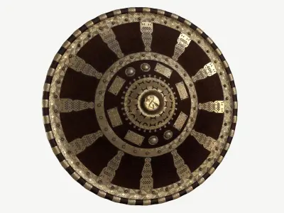 AfricanShield Low-poly 3D model