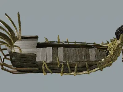 Pirate Ship Low-Poly 3D model Low-poly 3D model
