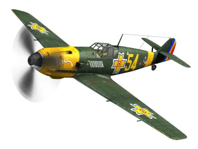 Messerschmitt - BF-109 E - Romanian Air Force - 54 3D model