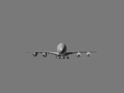 Airbus A380 Super-jumbo Free low-poly 3D model