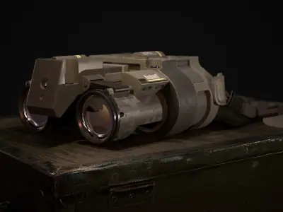 PBR Game Ready Military Binoculars 3D Model Low-poly 3D model