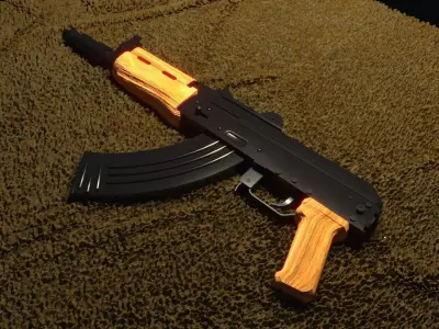 AK-47 Micro Draco Pistol 3D model