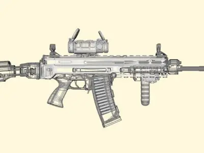 M-4 low-poly Low-poly 3D model