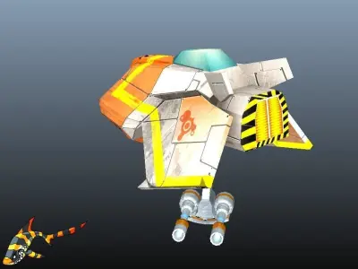 Advanced Scoutship Low-poly 3D model