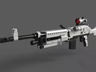 C320 Carbine LowPoly Low-poly 3D model