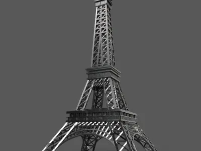 Eiffel Tower Low-poly 3D model