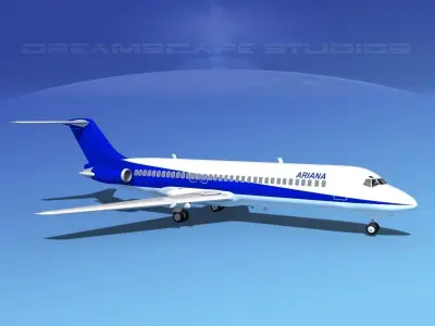 Douglas DC-9-30 Ariana Afghan Airlines 3D model