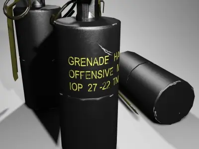 MK3A2 Concussion grenade Low-poly 3D model