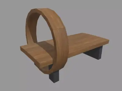 Low Poly Bench 013 Low-poly 3D model