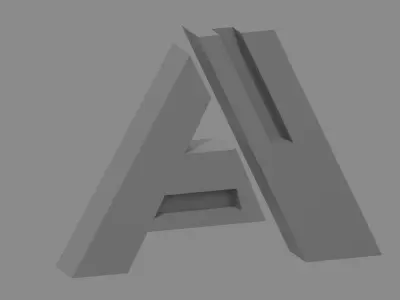 Cyberpunk 3D Alphabet Vol 01 Free Free low-poly 3D model