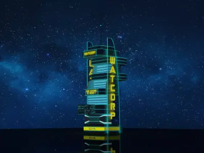 Watcorp SciFi Building Free 3D model