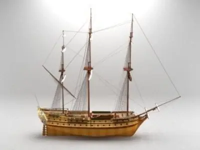 Professional ship 3D model