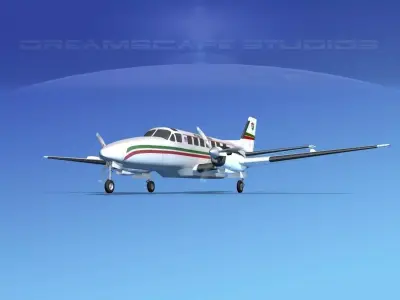 Beechcraft B99 Hub Airlines 3D model
