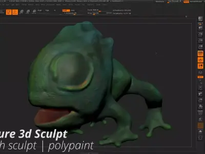 Frog Creature Low-poly 3D model