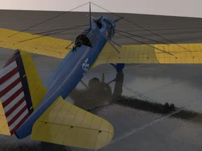 Curtiss A-12 Shrike 3D model