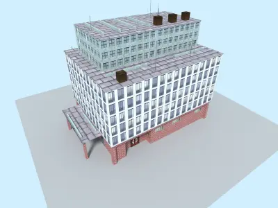 office city building Low-poly 3D model