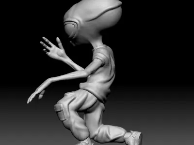 Alien Statue - 0320 3D print model