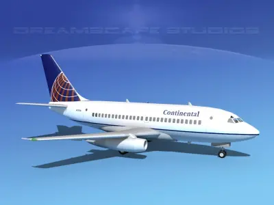 Boeing 737-100 Continental 2 3D model