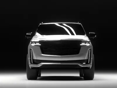 SUV car Low-poly 3D model