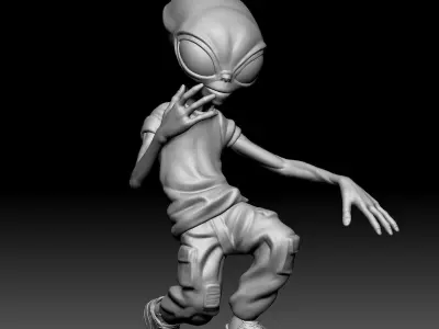 Alien Statue - 0320 3D print model
