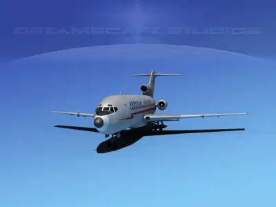 Boeing 727-100 American Airlines 1 3D model