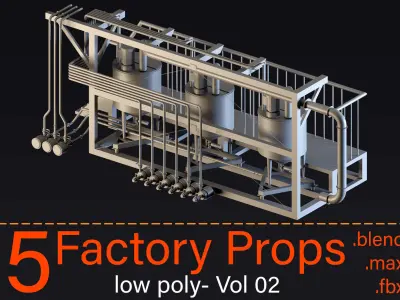 5 Factory props- Vol 02 3D model