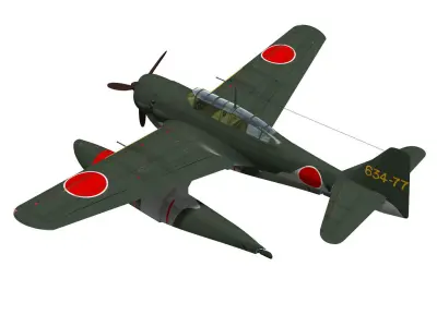 Aichi E16A zuiun  Type11 Paul 3D model