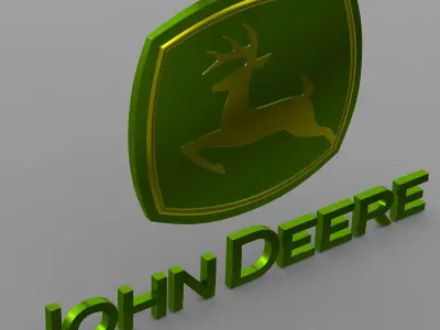 john deere logo 3D model