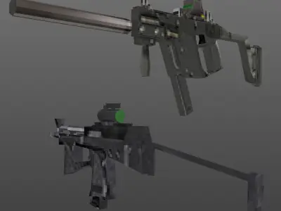 PS1 Weapons Pack Low-poly 3D model