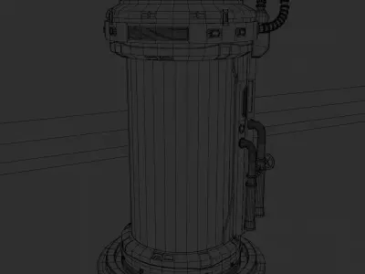 SciFi Lab Asset Pack Cryo Pod and Control Desk plus FREE UFO  3D model