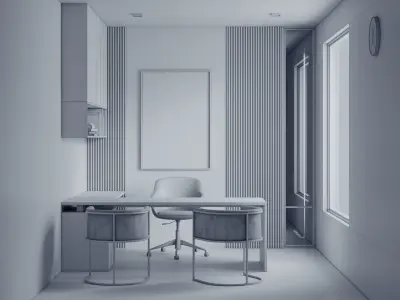 Home Office space 3D model