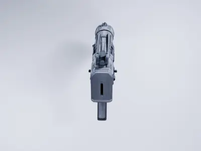 Low Poly Futuristic Shotgun - Stylized Sci-Fi Weapon 3D model