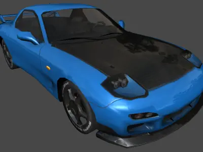 Mazda RX7 Free low-poly 3D model