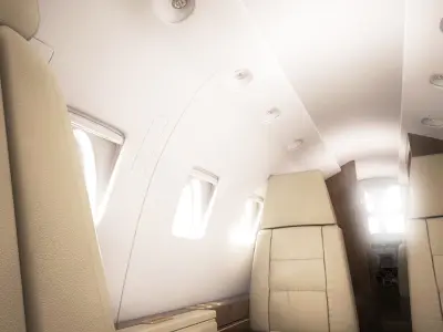 Sabreliner 60 - 65 with interior 3D model