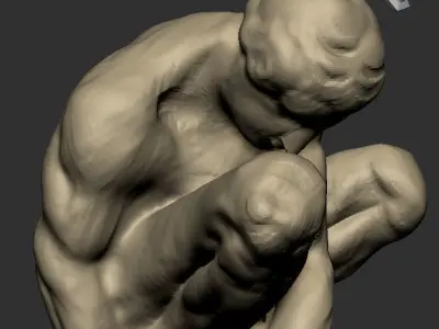 sculpture-study of michealangelo Free 3D print model