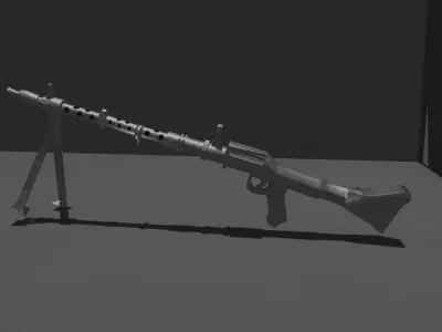 Maschinengewehr 34 WWII Weapon Free low-poly 3D model