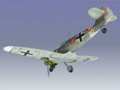 messerschmitt wwii bf fighter 3D model