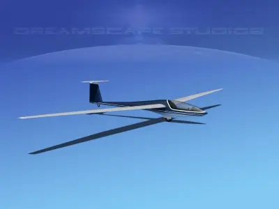 DG-400 17-Metre Sailplane  V11 3D model